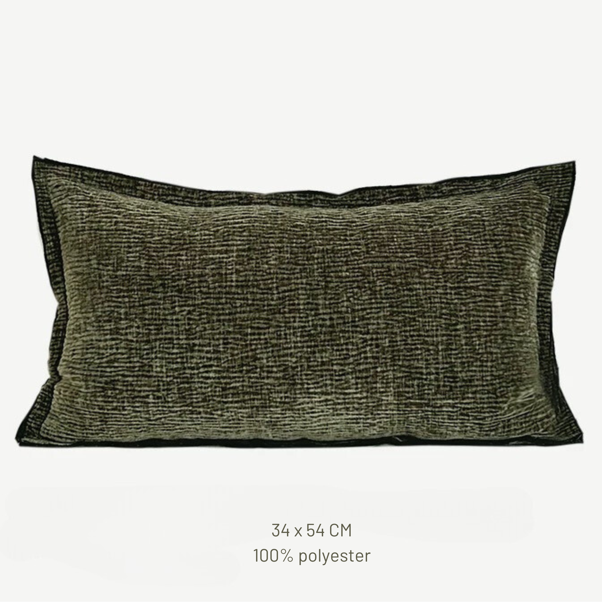 Dark green textured pillow on a white background with 'Beacon Home Store' branding.