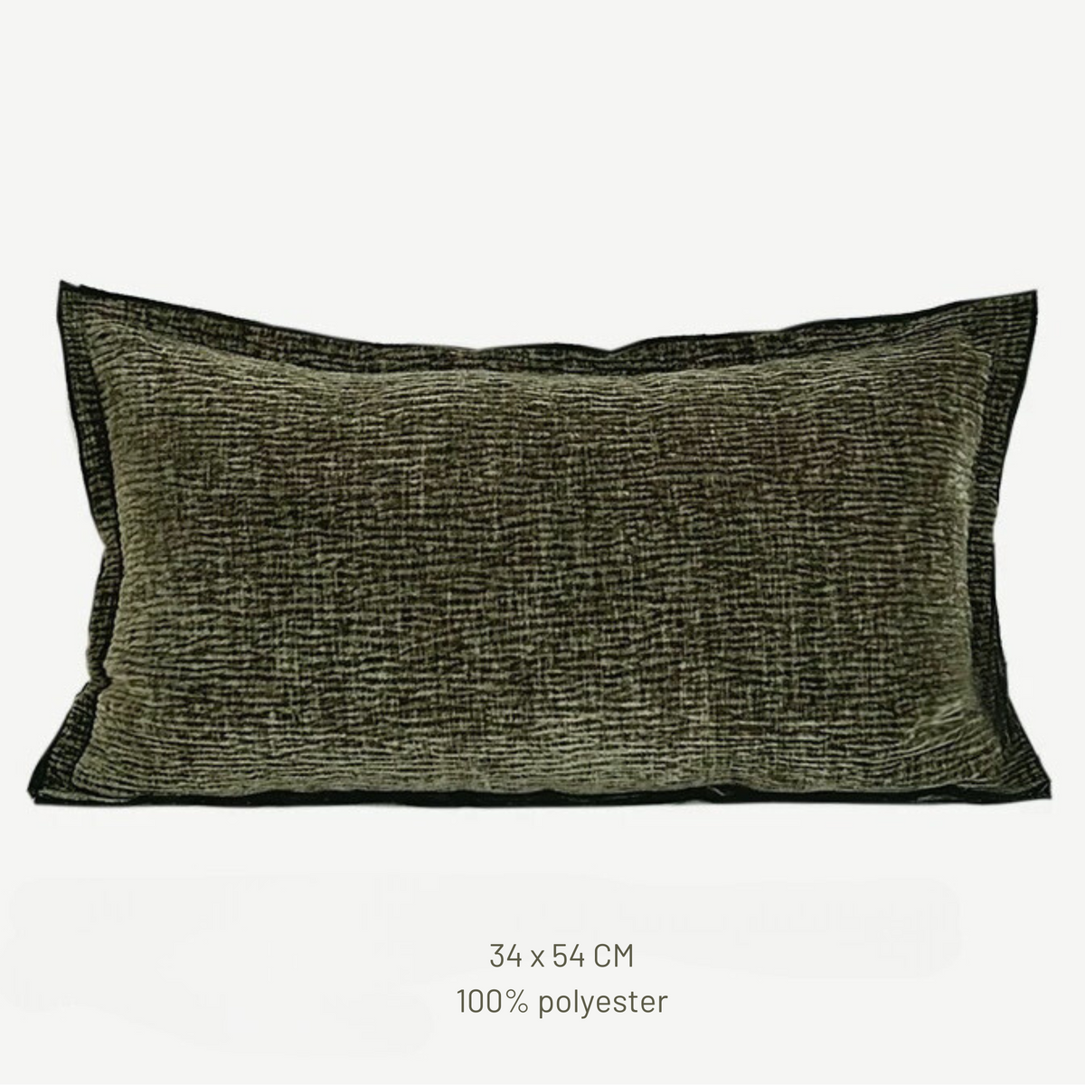 Dark green textured pillow on a white background with 'Beacon Home Store' branding.